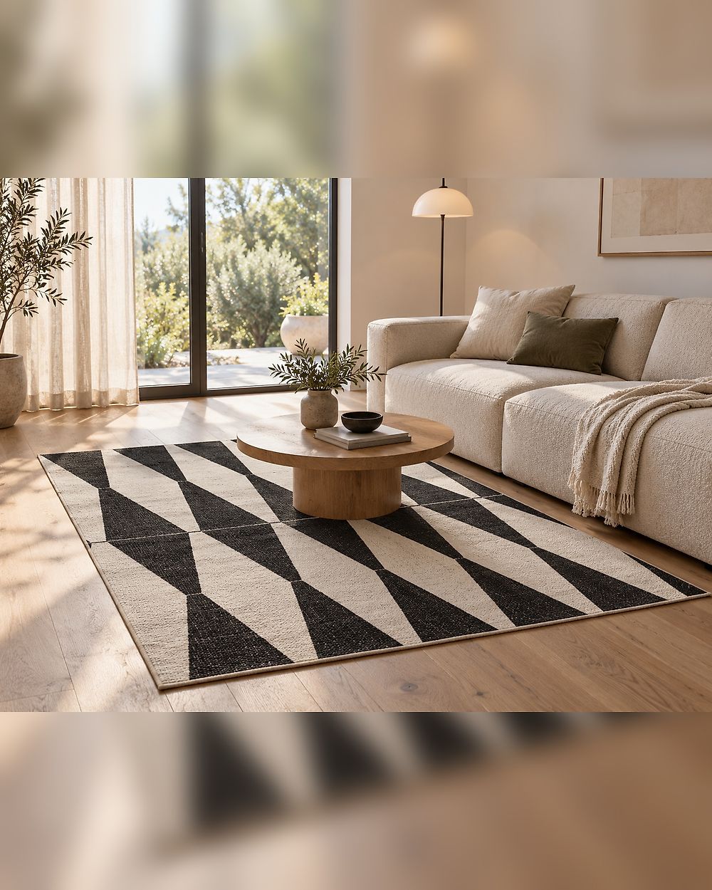 Matta MALDAN Svart 160 x 230 cm Läder