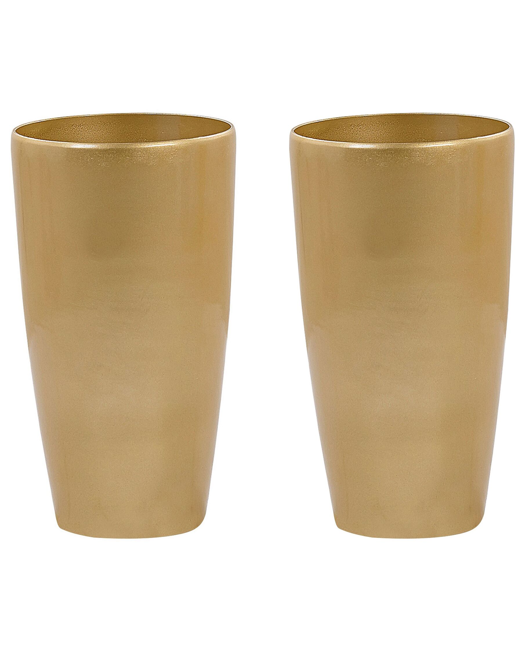 Lot de 2 cache-pots dorés ⌀ 32 cm TSERIA_844430