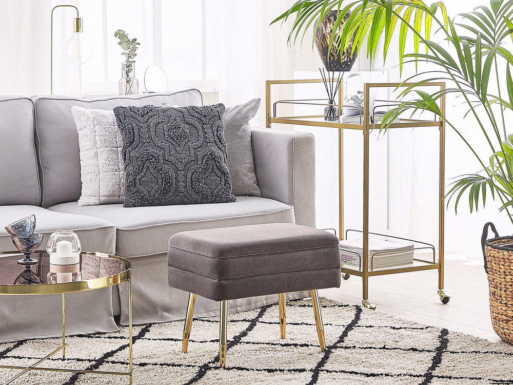 Bedroom Storage Bench Grey ODESSA Beliani