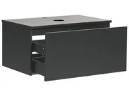 Wall Mounted Vanity Unit ALZIRA 80 cm Black_935039