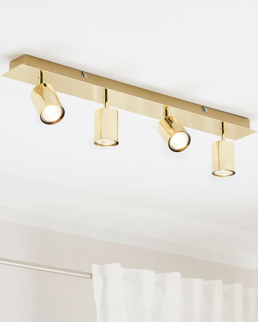4 Light Spotlight TIGRIS Adjustable Metal Gold Beliani