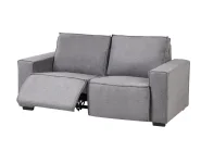 Electric Recliner Sofa 2 Seater NUKARI Fabric Grey_999342