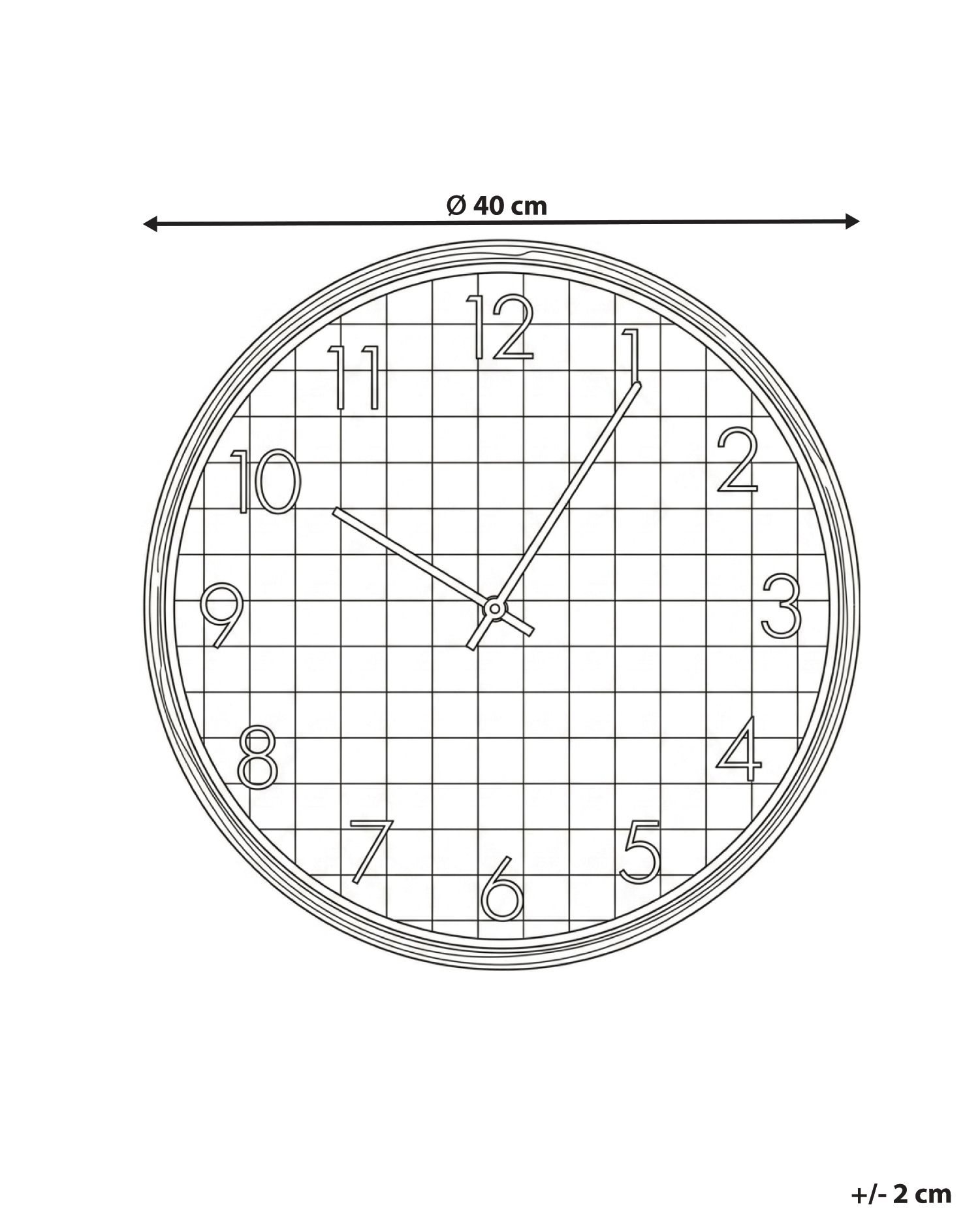 Wandklok CREUSE 40 cm Zwart_1151140