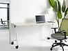 Escritorio plegable CAVI 160 cm x 60 cm con ruedas Marrón claro