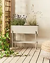 Donica na nóżkach VINCA 70 cm Metal Beżowy