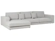 Corner Sofa 5 Seater LOFOTEN Fabric Light Grey Right Hand_900481
