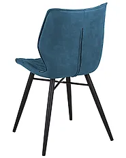 Lot de 2 chaises de salle à manger LISLE Tissu Bleu paon_1173877