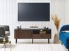 TV Stand Dark Wood with Black JOSE_810091