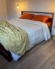 Bed Pine Wood GIULIA 160 x 200 cm (EU King Size) Dark Brown_979156