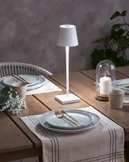 Bezprzewodowa lampa stołowa LED VALIRA Ze ściemniaczem Metal Biały_940490