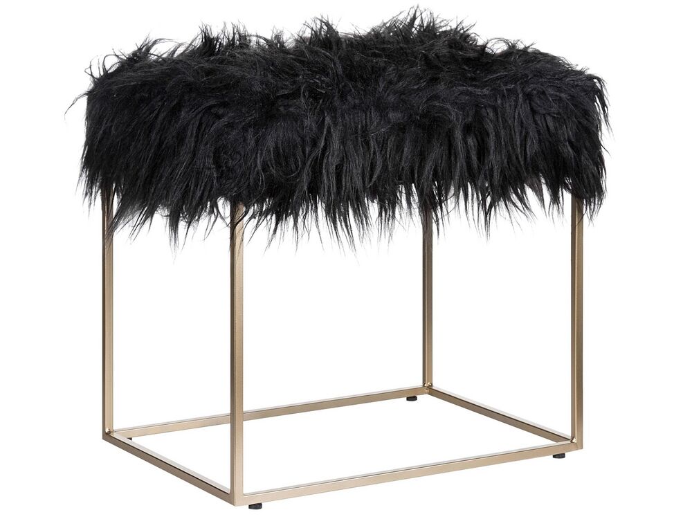 Faux fur footstool aldi clearance
