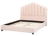 Bed Velvet VINCENNES 140 x 200 cm (EU Double) Pastel Pink_974313