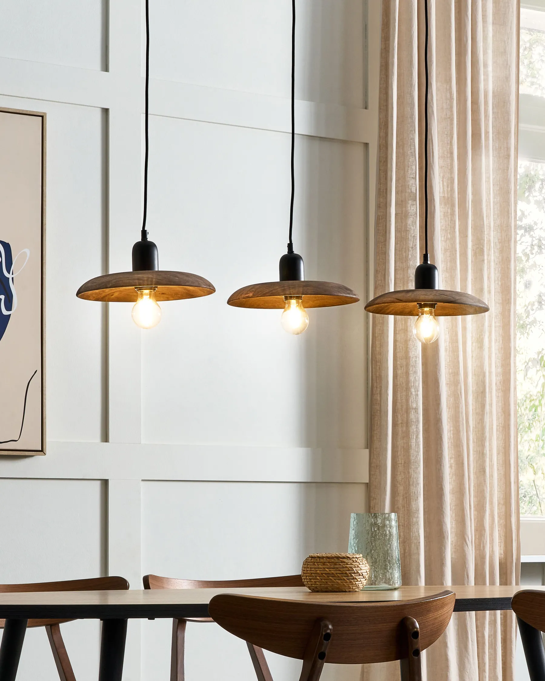 Pendant Lamp MANJEERA Mango Wood Dark Brown_867736