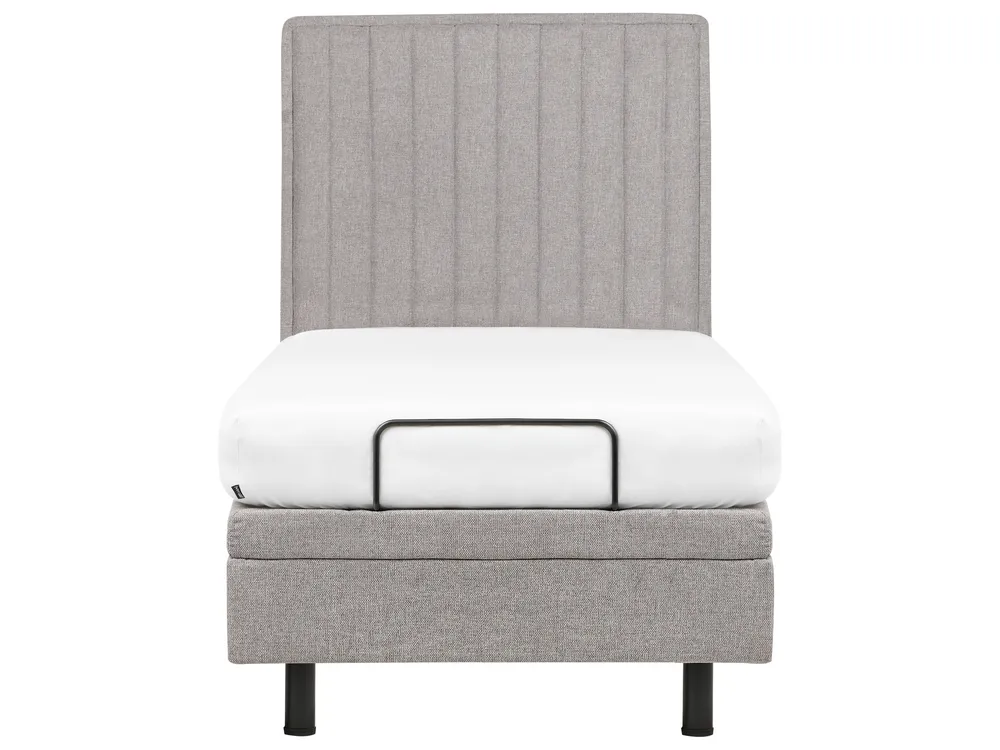 Adjustable Bed Fabric DUKE II 90 x 200 cm (EU Single) Light Grey_910589