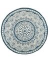 Okrúhly jutový koberec ⌀ 120 cm modrý ANADERE_738154
