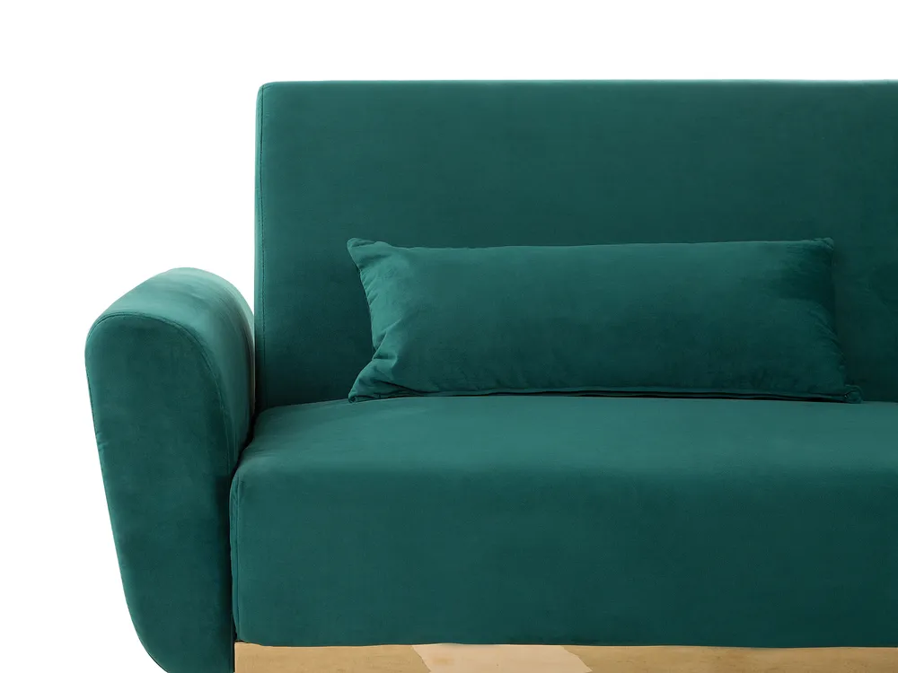 Sofa Bed 3 Seater EINA Velvet Emerald Green_729293