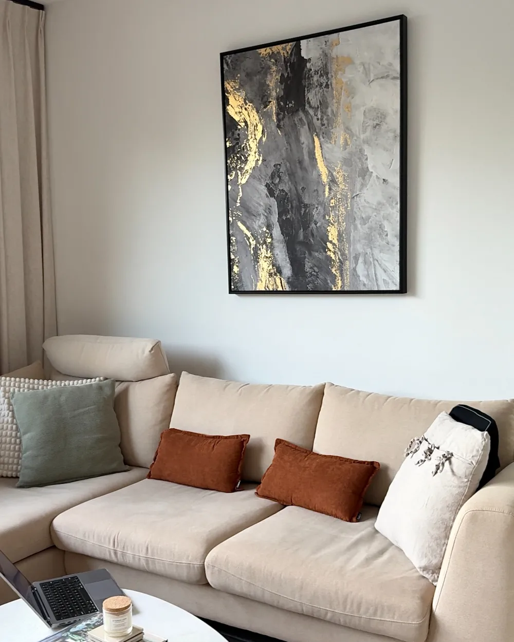 Canvas JESI 83 x 103 cm Abstract Motif Grey_1017440