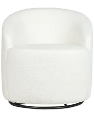 Swivel Armchair DAVIK Boucle Off-White_875280