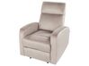 Velvet Manual Recliner Living Room Set Beige VERDAL_921779