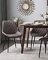 Conjunto de 2 sillas de comedor MARIBEL Piel sintética Marrón oscuro