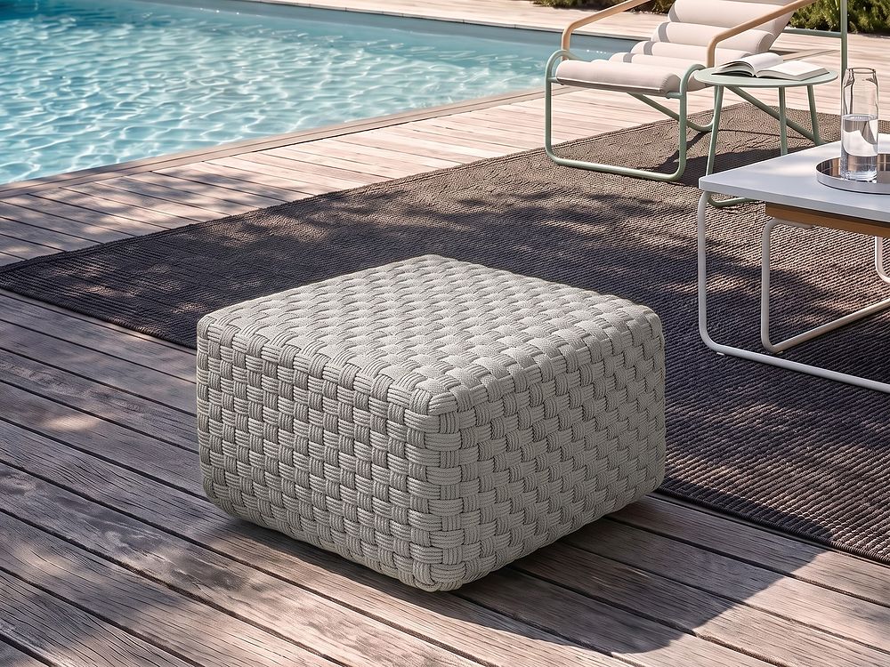 Pouf NALLI Matière synthétique Gris