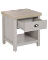 Table de chevet avec tiroir gris et bois clair CLIO_812273