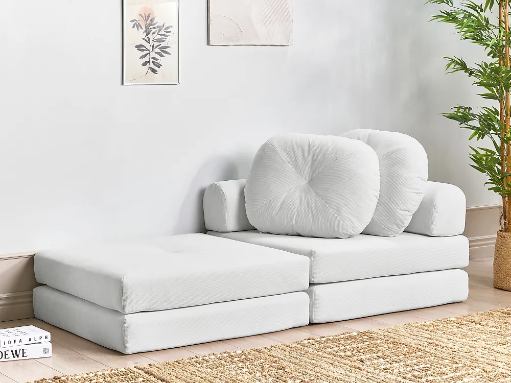 1-Sitzer Schlafsofa OLDEN Cord Cremeweiss_1174222