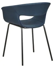 Set of 2 Dining Chairs ELMA Fabric Dark Blue_884627