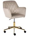 Scaun de birou LELORIA Catifea Taupe