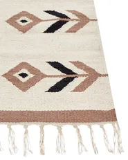 Dywan NIAVAN Beżowy 200 x 300 cm Kilim Bawełna_869974