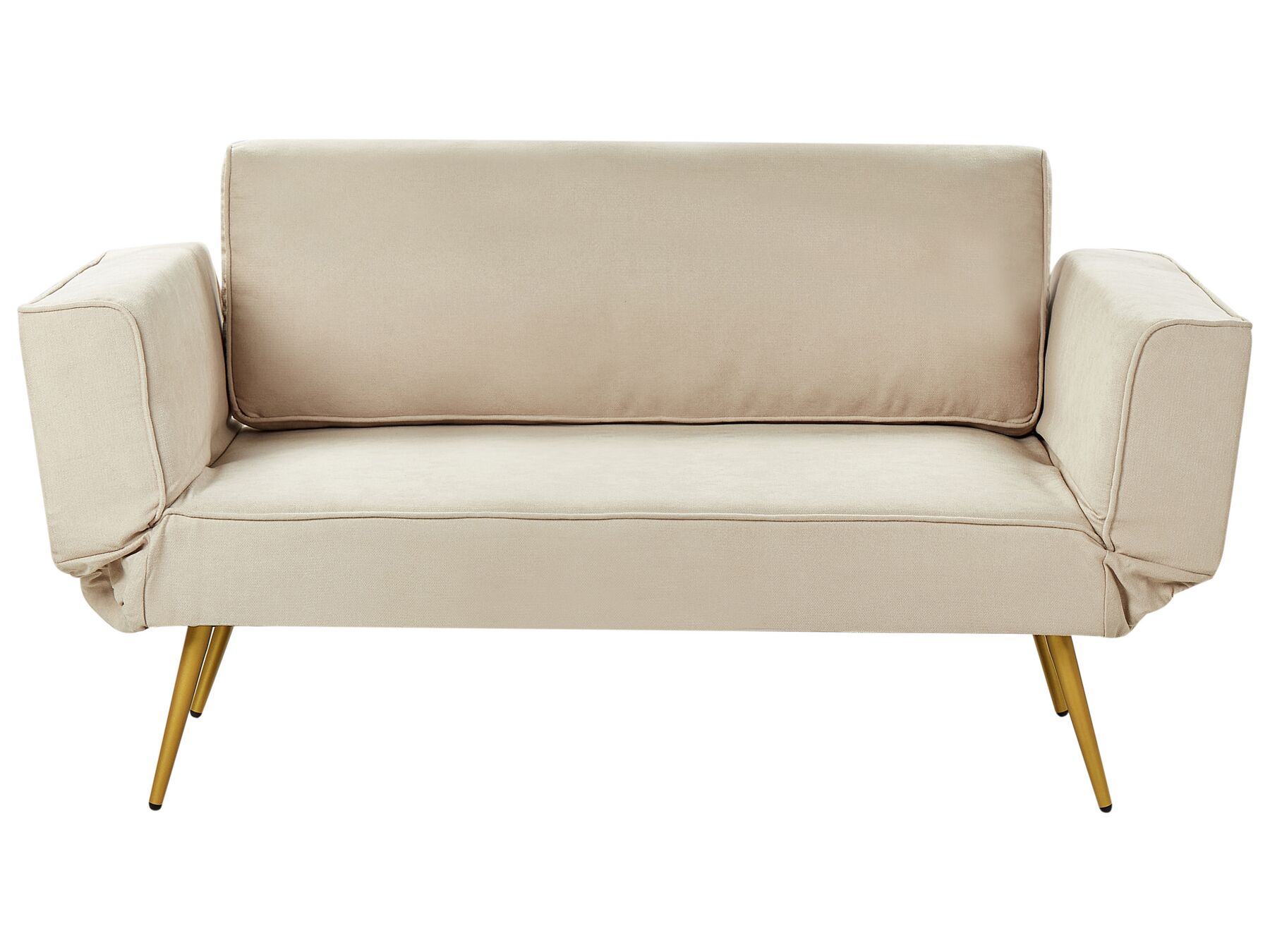 Sovesofa fløyel Beige SAARELA_932764