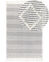 Tapis en laine gris et blanc 160 x 230 cm TONYA_856525