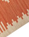 Cotton Kilim Area Rug 80 x 150 cm Orange GAVAR_869188