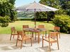 Tuinset 6-zits met parasol (12 opties) acaciahout lichthout AGELLO/TOLVE_924316