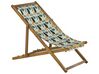 Set di 2 sedie a sdraio in legno acacia chiaro motivo geometrico ANZIO_819499