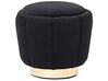 Velvet Pouffe Black IRVING_765935