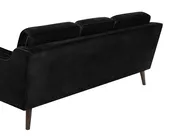 Divano 3 posti LOKKA Velluto Nero_705444