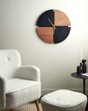 Wall Clock ø 60 cm Light Wood and Black ARAMON_892137