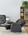 Recliner Chair BERGEN with Footrest Fabric Dark Grey