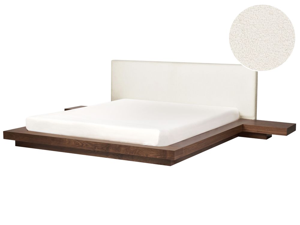 Lit à eau Bouclé ZEN 180 x 200 cm Frêne marron