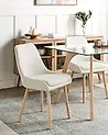 Set of 2 Dining Chairs MELFORT Fabric Off-White