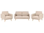 Living Room Set 4 Seater KILJA Boucle Beige_1113590