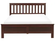 Bed Pine Wood MAYENNE 140 x 200 cm (EU Double) Dark Brown_876595