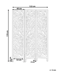 3-panelowy parawan pokojowy MELAGO 122 cm 170 cm Biały_874116