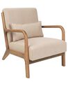 Fabric Armchair Beige SKOVDE_927137