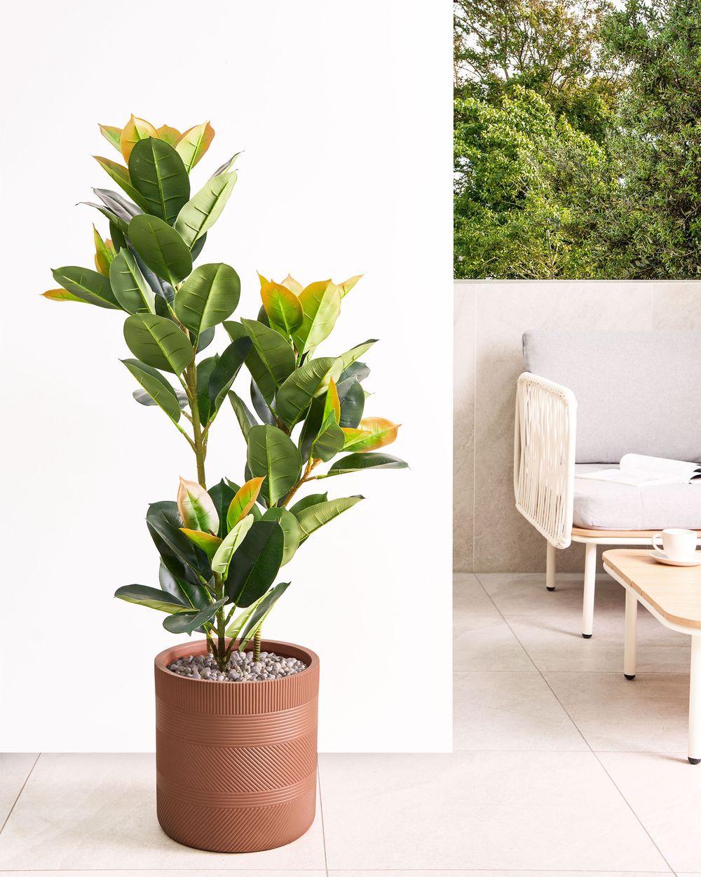 Cache-pot VOULA 31 cm Marron