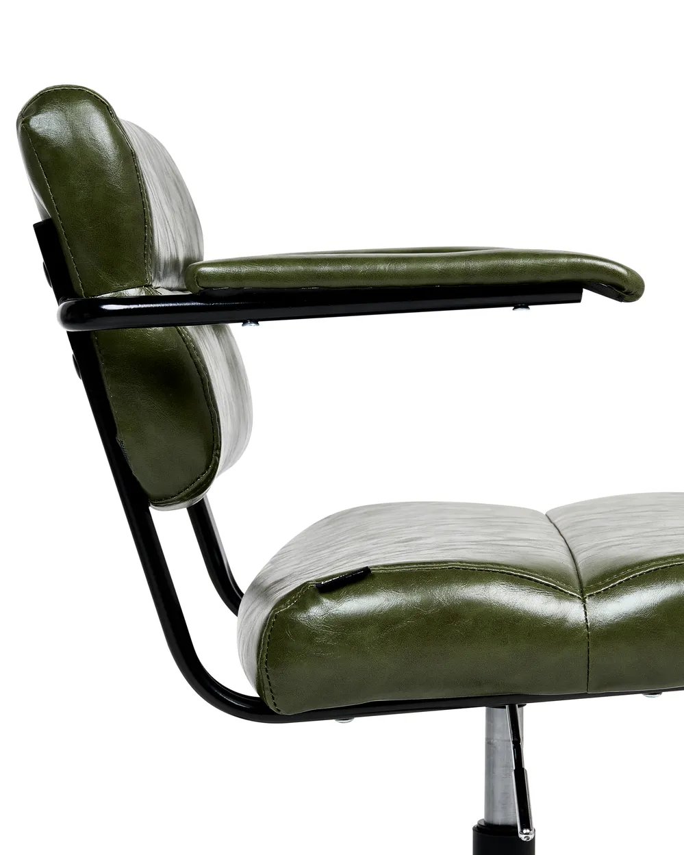 Desk Chair CANDOR Faux Leather Dark Green