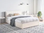 Ottoman Bed MONTLAUR Boucle White 140 x 200 cm (EU Double)_958470