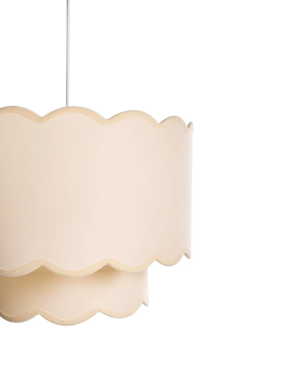 Pendant Lamp MECUMBURA Metal White/ Beige_1027252