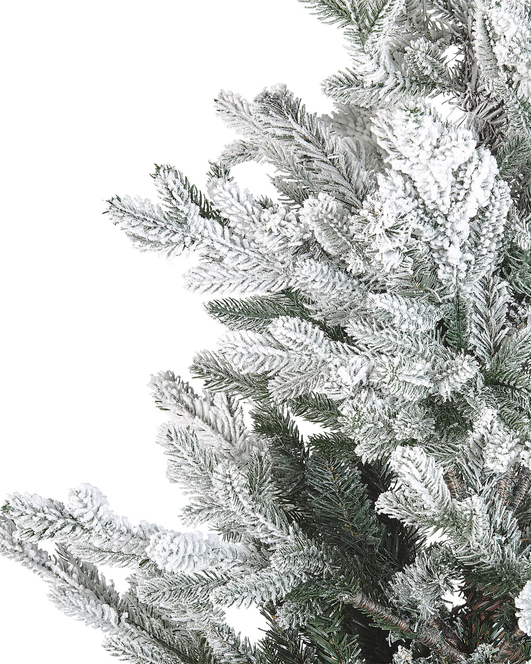 Snöklädd konstgjord julgran BRISCO 210 cm Vit | Beliani.se